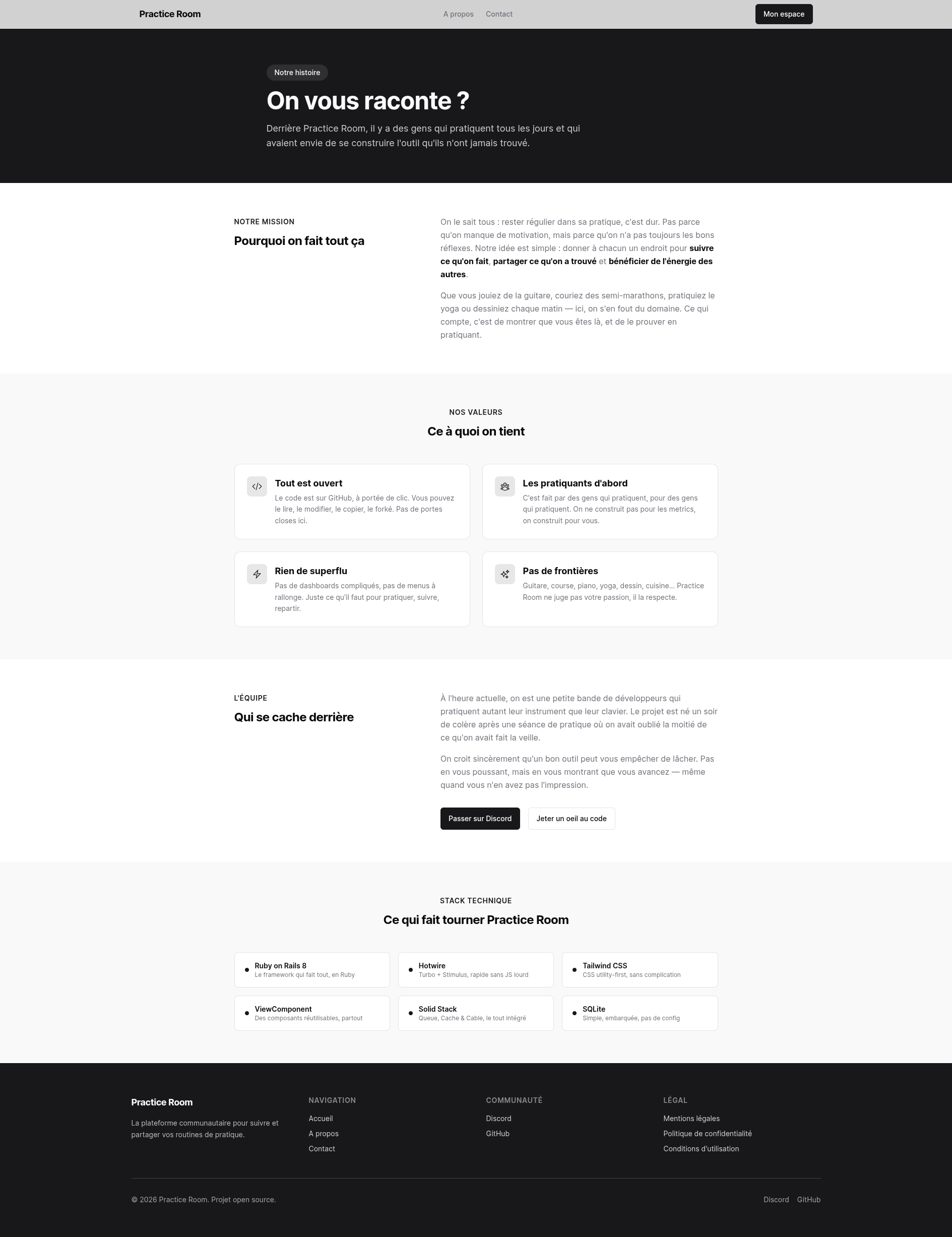 Page à propos